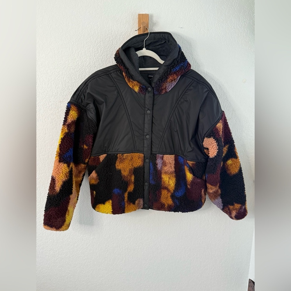 Prana Multicolor Faux Fur Jacket